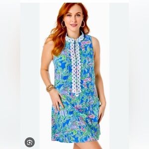 Lilly Pulitzer Jane Shift Dress Beneath The Bougainvillea size 8